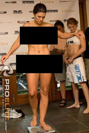 Gina Carano naked ass and bobbs